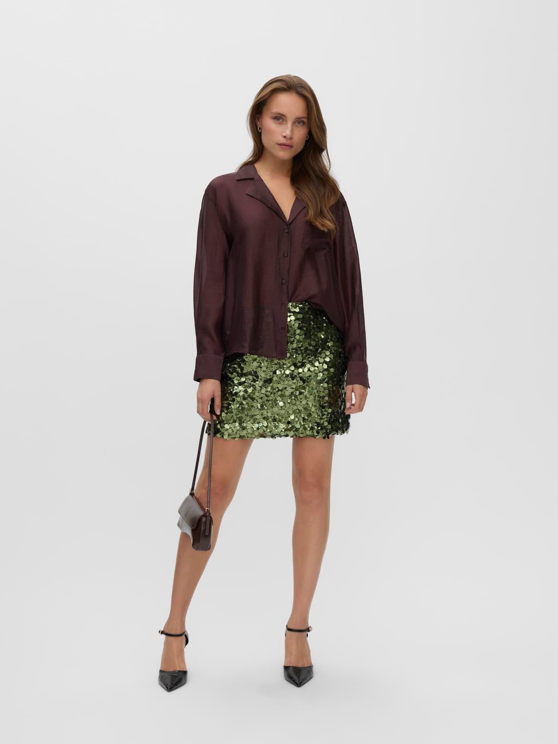 VMNICE Mini Skirt - Sphagnum - VERO MODA & VILA Bergvik